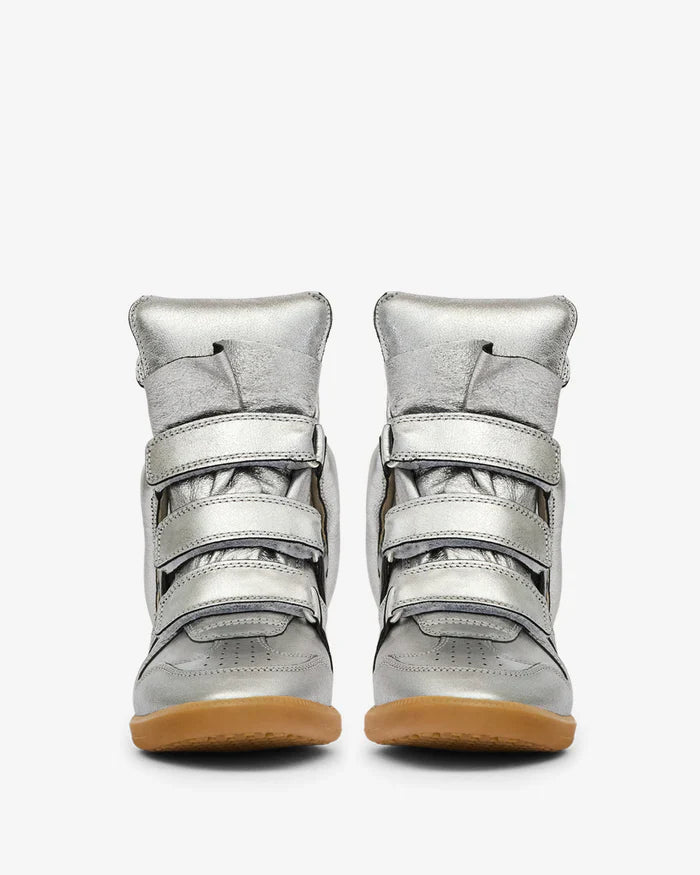 Bekett leather wedge sneakers