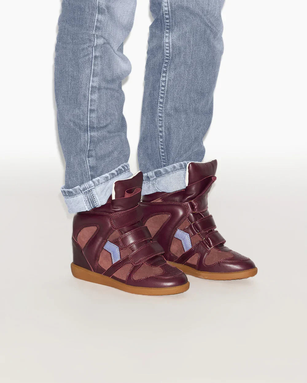 Bekett leather wedge sneakers