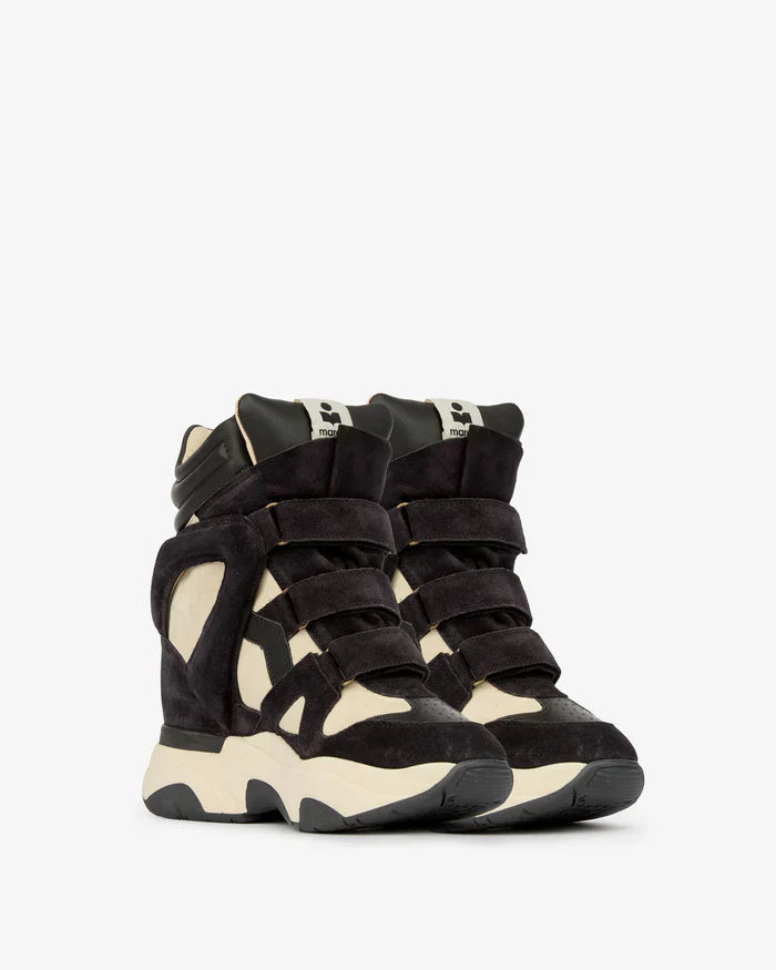 Balskee high-top wedge sneakers in suede calfskin leather