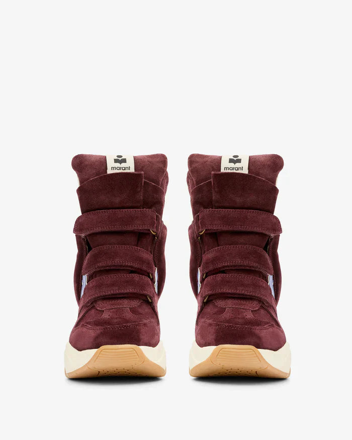 Balskee high-top wedge suede calfskin leather sneakers