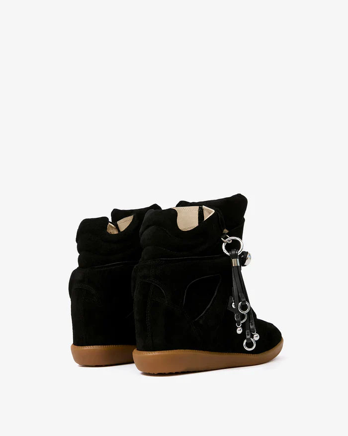 Bekett studded leather wedge sneakers