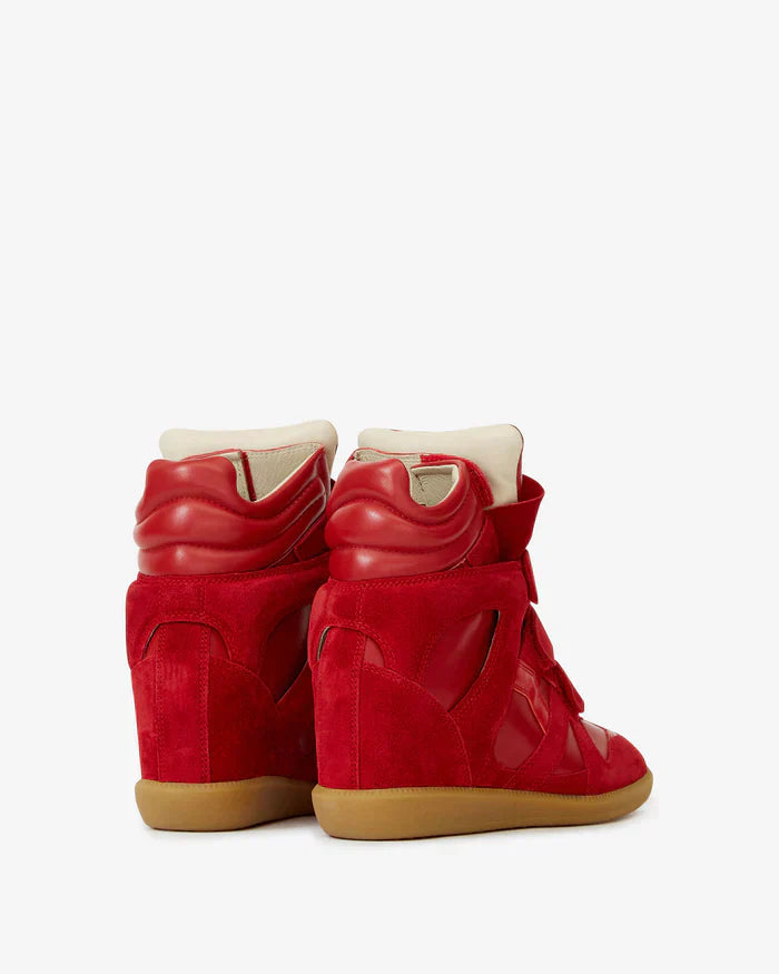 Bekett suede calfskin leather wedge sneakers