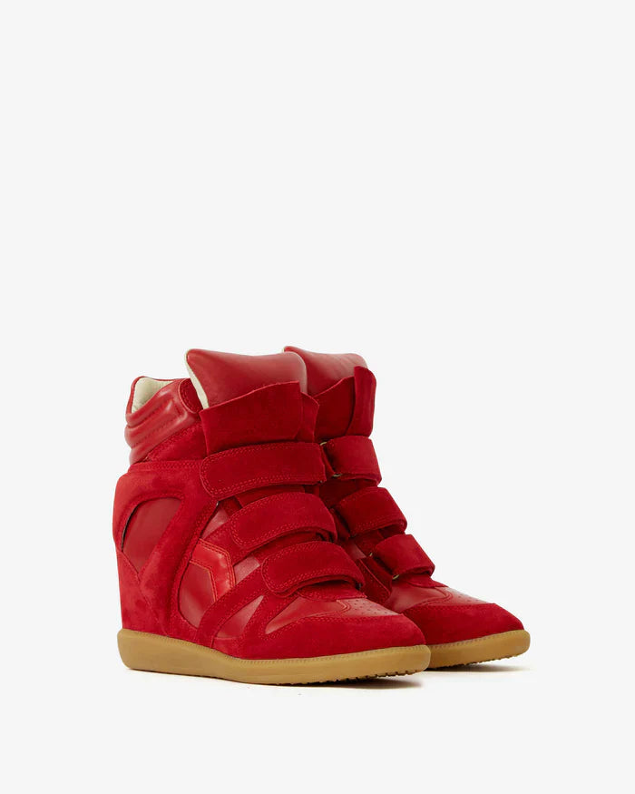 Bekett suede calfskin leather wedge sneakers