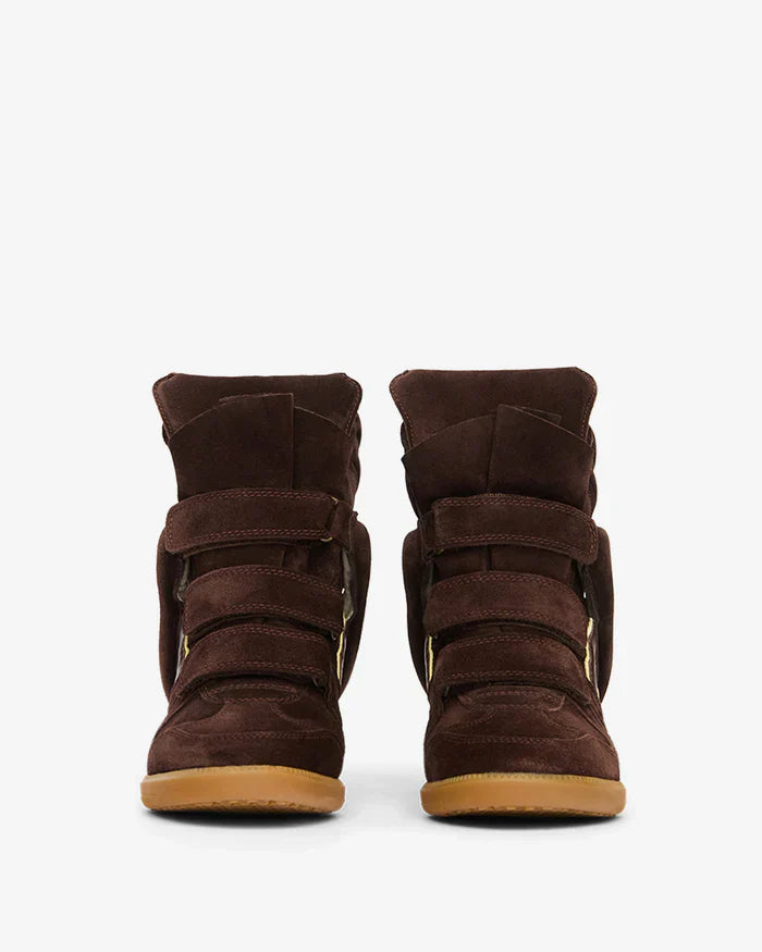 Bekett suede leather wedge sneakers