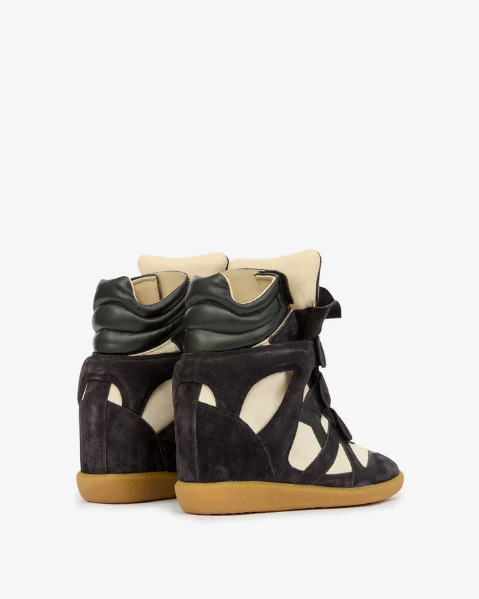 Bekett suede calfskin leather wedge sneakers