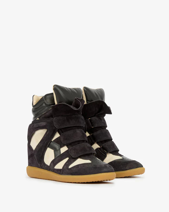 Bekett suede calfskin leather wedge sneakers