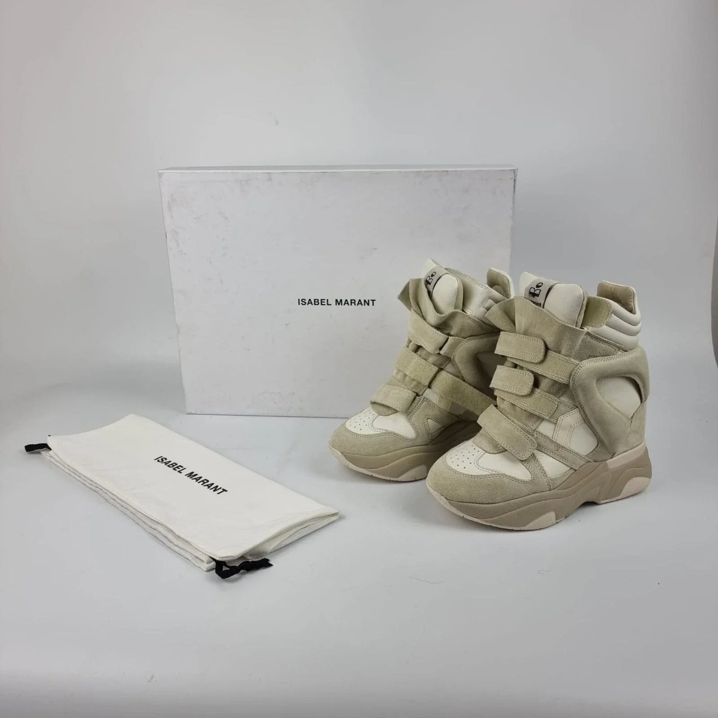 Isabel Marant Balskee White Suede Sneakers New & Authentic