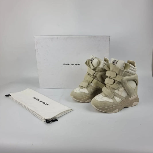 Isabel Marant Balskee White Suede Sneakers New & Authentic
