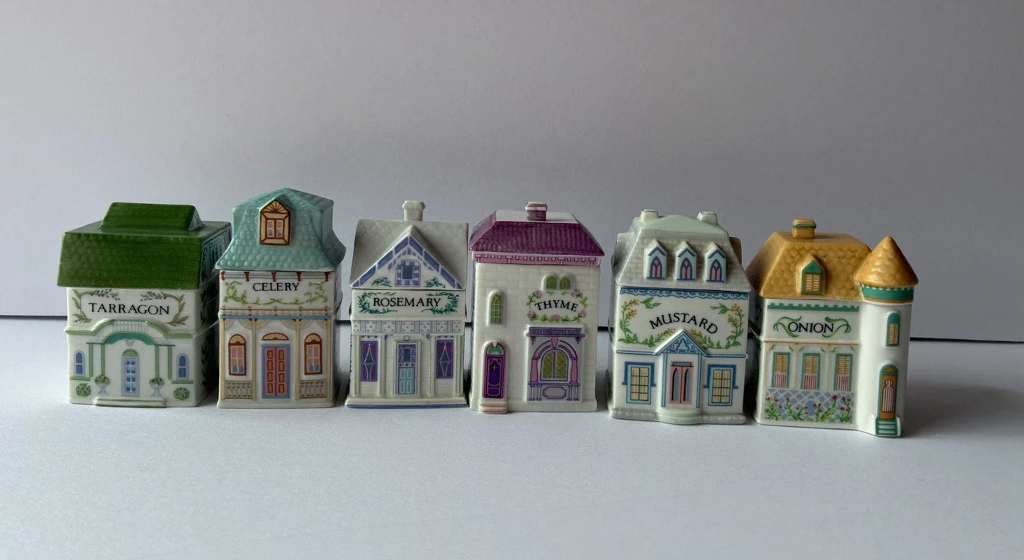 Vintage 1989 Lenox Spice Village – Complete Set of 24 Houses No Rack New