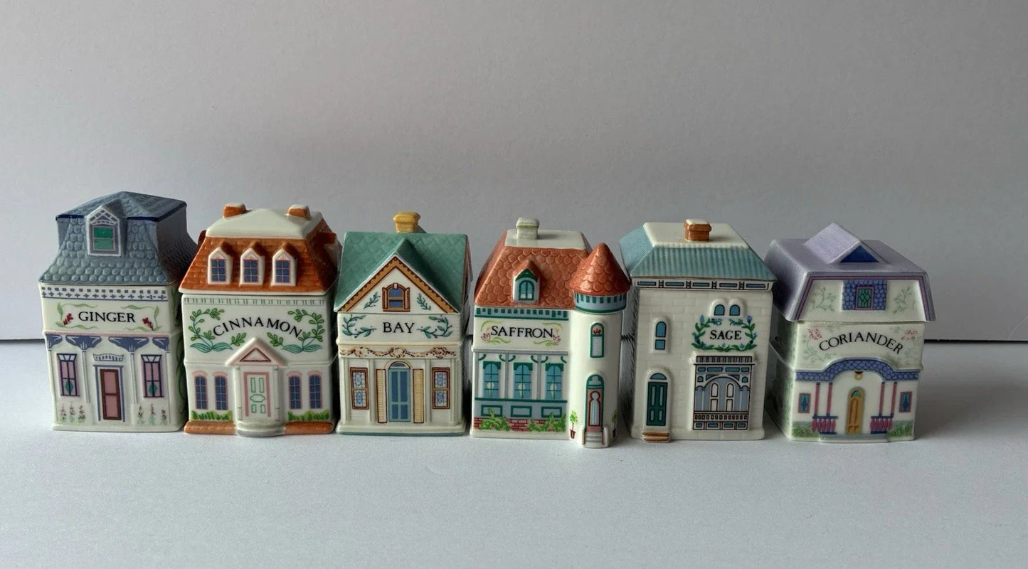 Vintage 1989 Lenox Spice Village – Complete Set of 24 Houses No Rack New