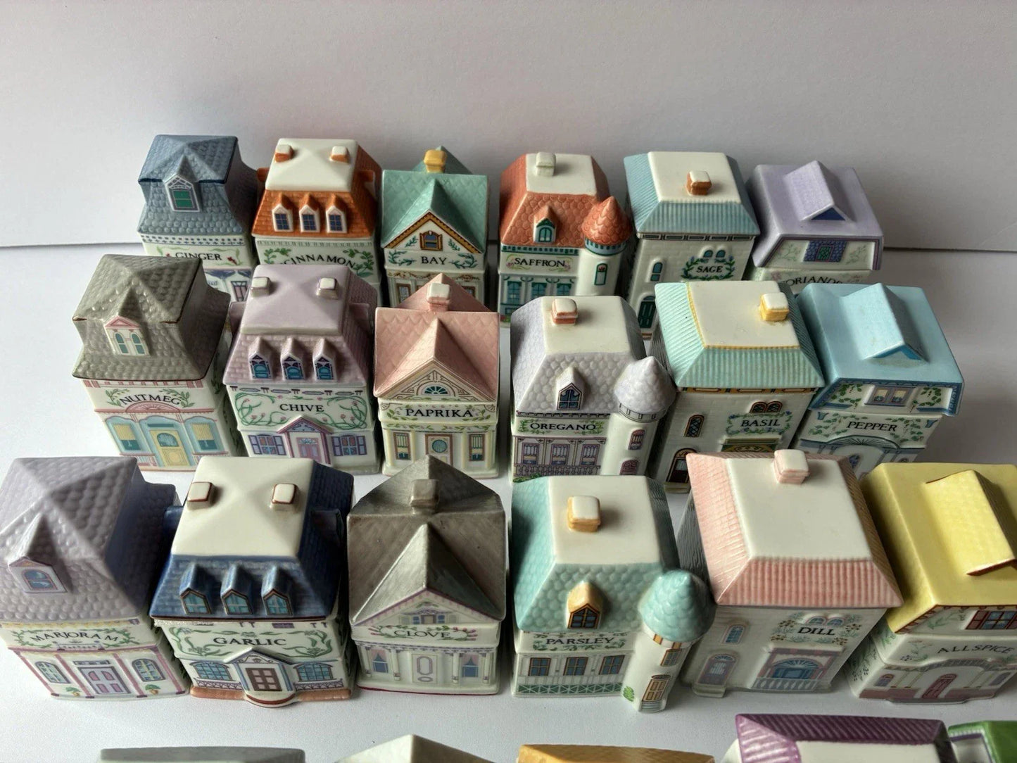 Vintage 1989 Lenox Spice Village – Complete Set of 24 Houses No Rack New