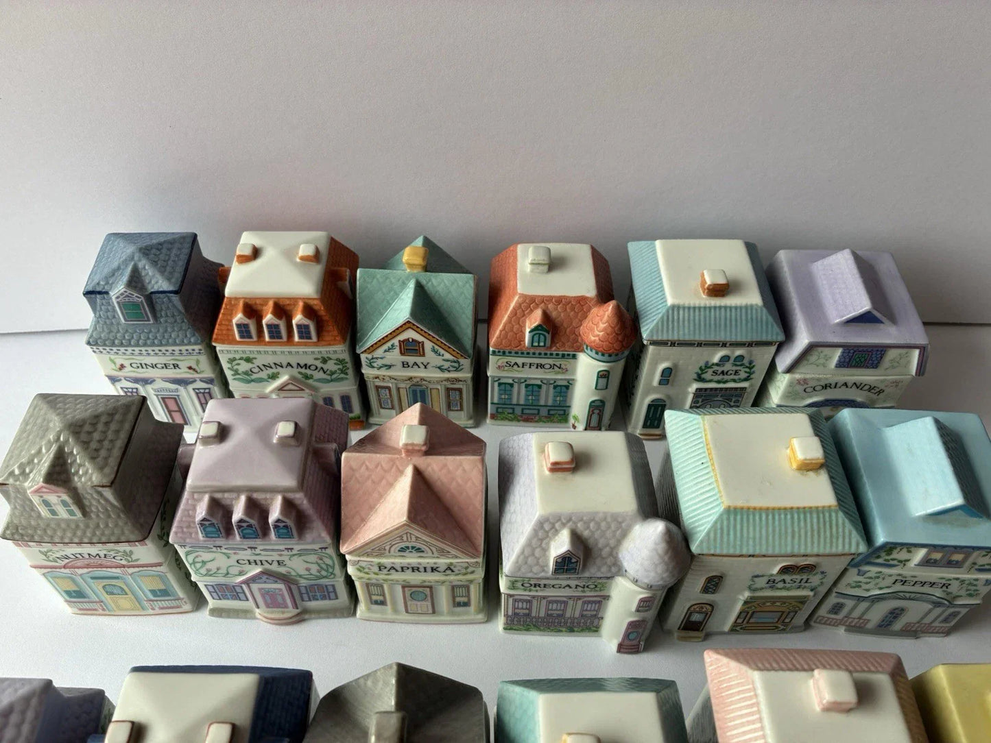 Vintage 1989 Lenox Spice Village – Complete Set of 24 Houses No Rack New